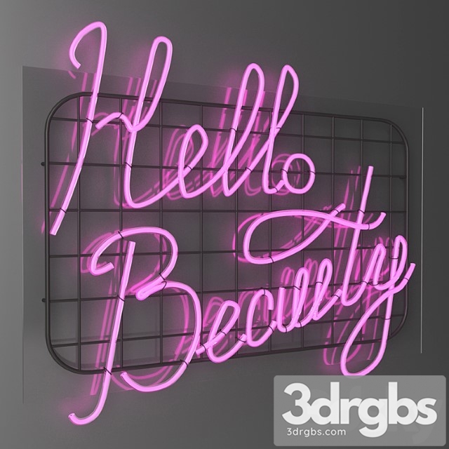 Neon sign – hello beauty - thumbnail 1