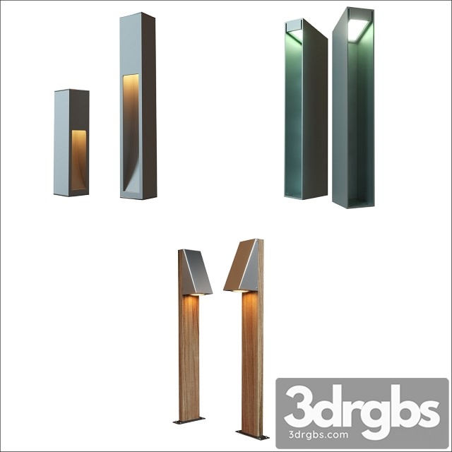 Bollard Garden Light Collection 3dsmax Download - thumbnail 1