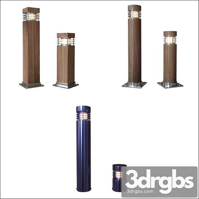 Bollard Light Collection I 3dsmax Download - thumbnail 1