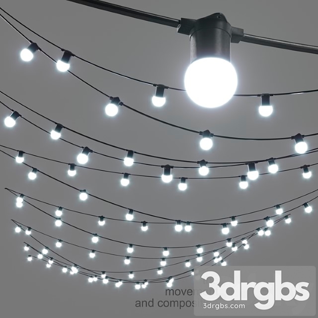 Editable garland belt light street - thumbnail 1