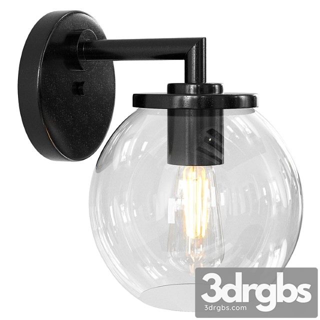 Globe lanterns light black farmhouse outdoor wall lantern light - thumbnail 1