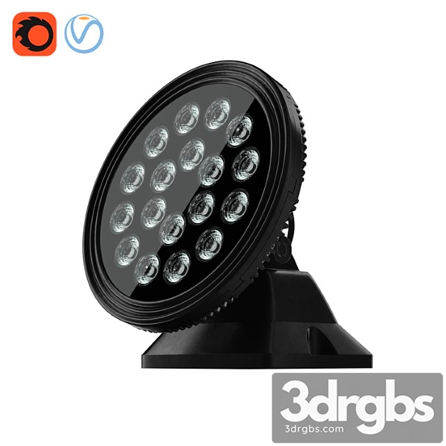 Led floodlight led rgbw 3dsmax Download - thumbnail 1