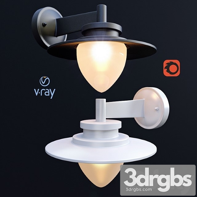 Sesma outdoor lighting wall lamps from the company lucide belgium. 3dsmax Download - thumbnail 1