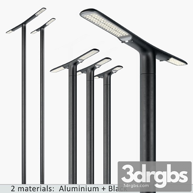 Snop streetlamps system set-3 3dsmax Download - thumbnail 1