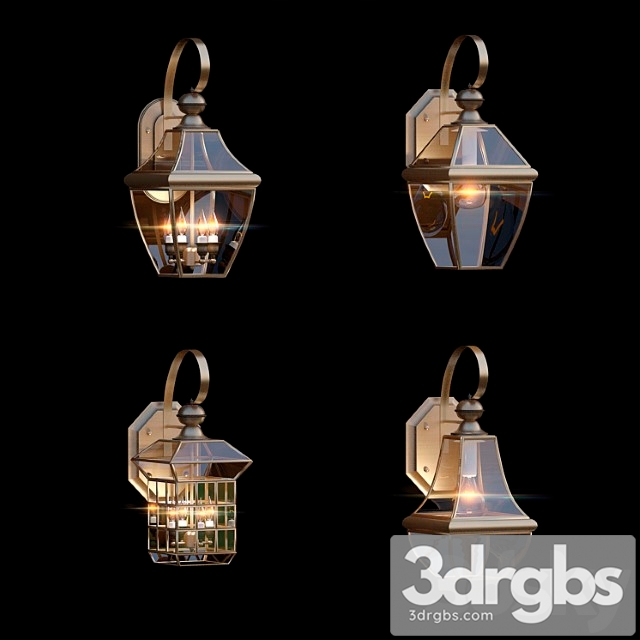 Wall lamp chatel set 3dsmax Download - thumbnail 1