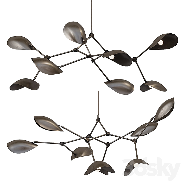 101 Copenhagen STINGRAY Chandelier 3DS Max Model - thumbnail 1