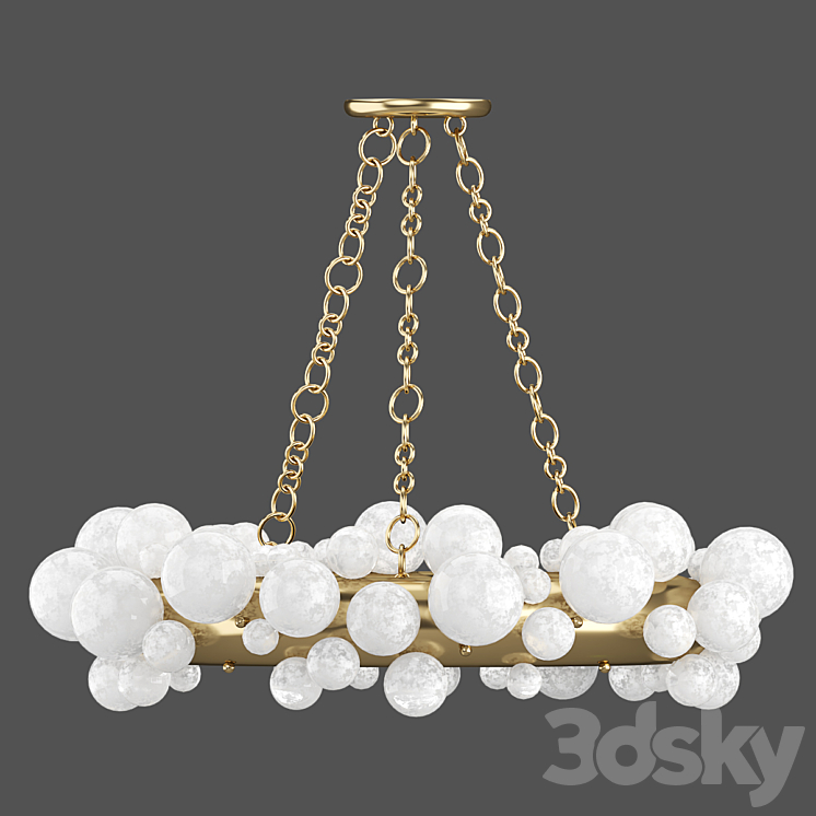 1st DIBS Bubble Ring Rock Crystal Chandelier by Phoenix 3DS Max Model - thumbnail 2