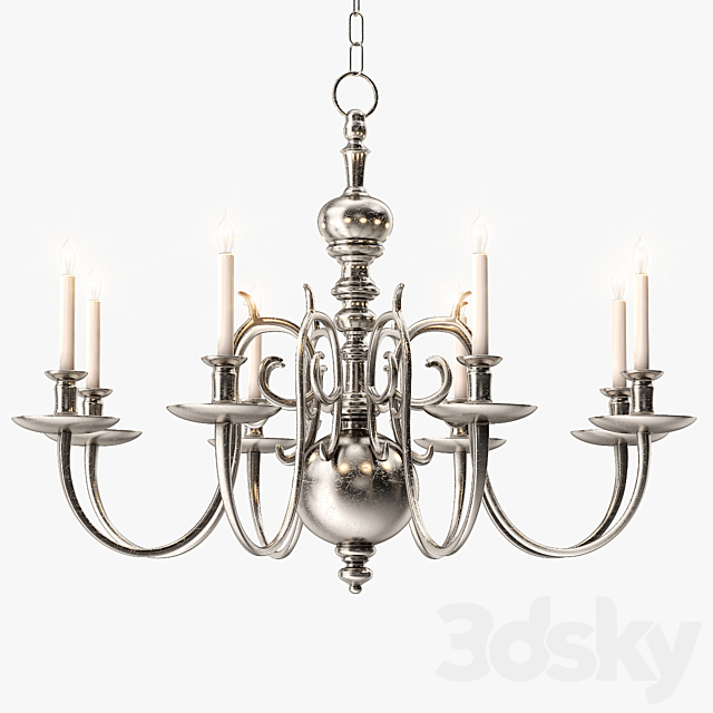 1stdibs 18th Century Style Two Tier Chandelier 3DSMax File - thumbnail 1