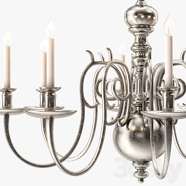 1stdibs 18th Century Style Two Tier Chandelier 3DSMax File - thumbnail 3