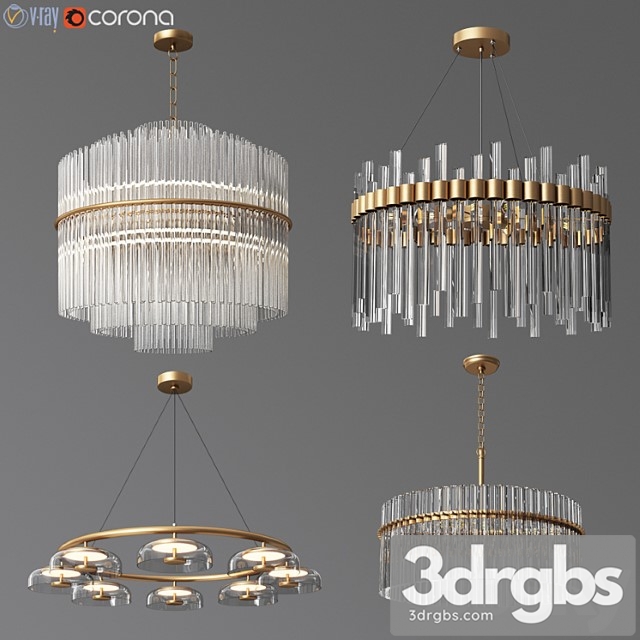 4 celing light collection 04 3dsmax Download - thumbnail 1