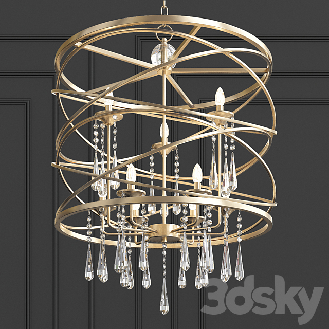 9-Light Pendant 3DSMax File - thumbnail 1