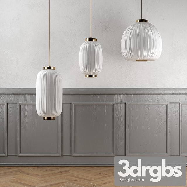 A set of bloomingville lamps with floor and walls 3dsmax Download - thumbnail 1