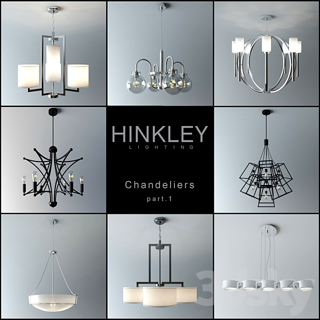 A set of fixtures Hinkley lighting. Part 1 3DSMax File - thumbnail 1