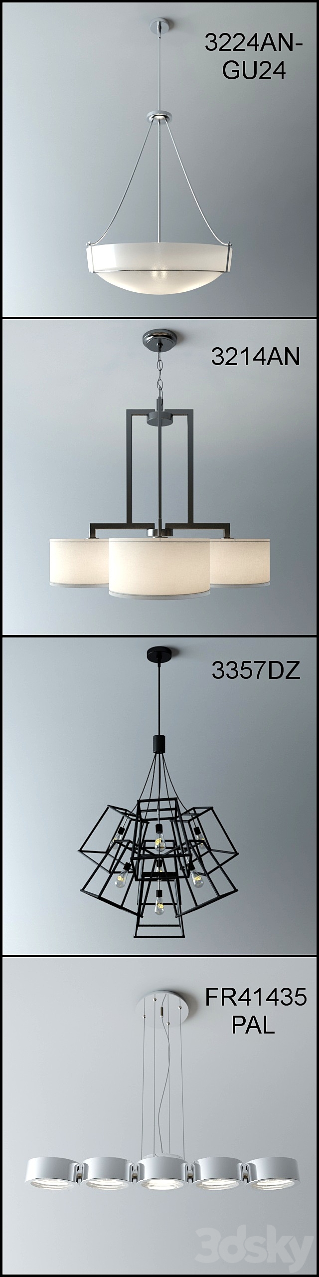 A set of fixtures Hinkley lighting. Part 1 3DSMax File - thumbnail 3