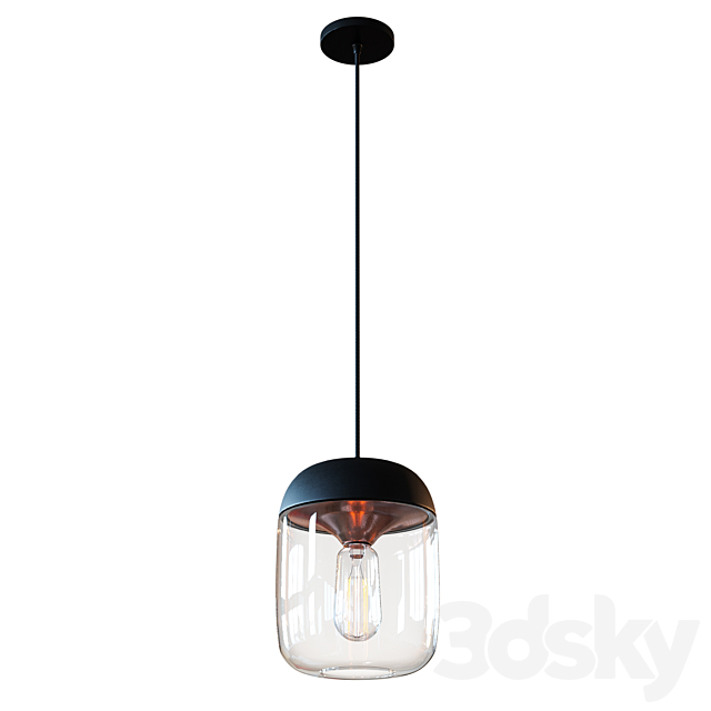 Acorn Black Hanging Lamp by Vita copenhagen 3DS Max Model - thumbnail 2