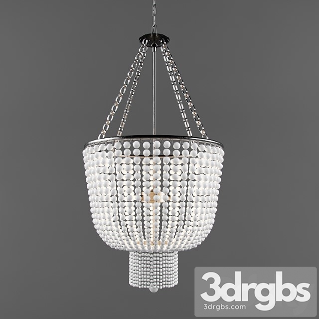 Aerin Jacqueline White Chandelier 3dsmax Download - thumbnail 1