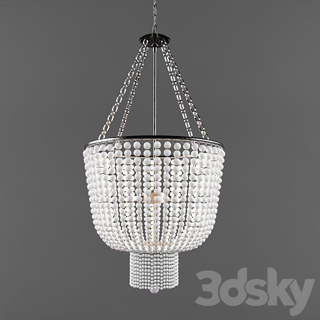 aerin JACQUELINE WHITE CHANDELIER 3DSMax File - thumbnail 1