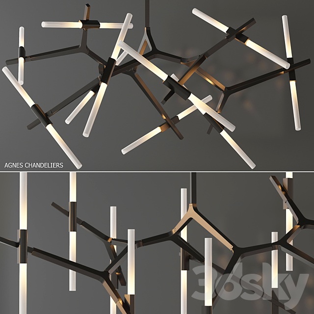 Agnes Chandelier – 20 Lights by Roll & Hill 3DSMax File - thumbnail 1