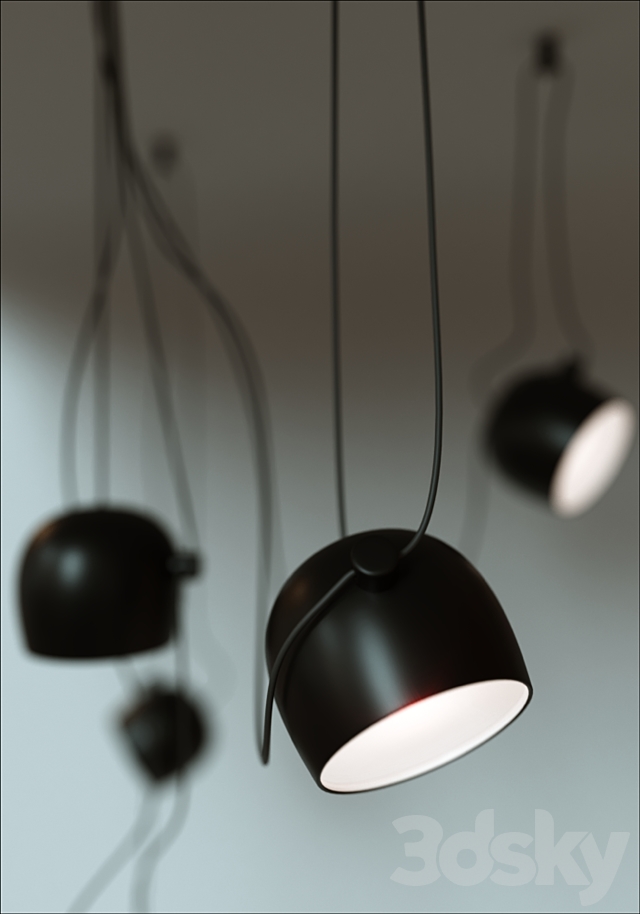 Aim 5-Point Pendant Lamp 3DS Max Model - thumbnail 3