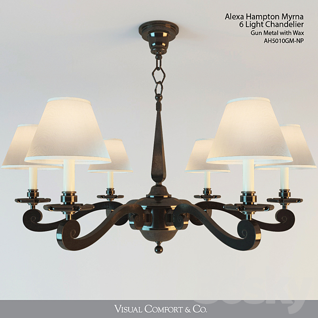 Alexa Hampton Myrna Chandelier 3DSMax File - thumbnail 1