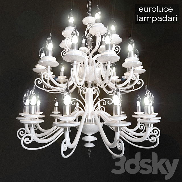 Alicante White Euroluce Lampadari 3DSMax File - thumbnail 1