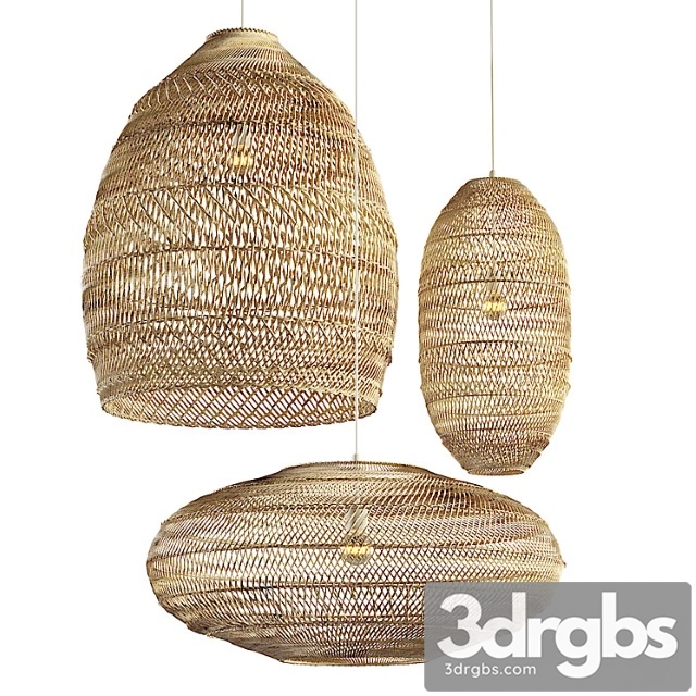 Aliexpress rattan chandelier set - thumbnail 1