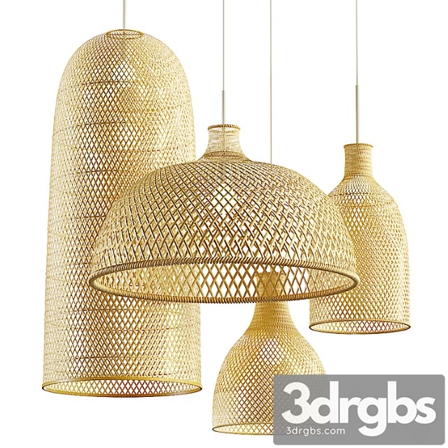 Aliexpress rattan chandelier set_1 - thumbnail 1