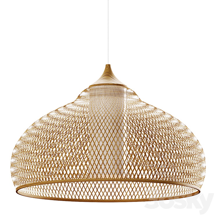 Aliexpress | Rattan pendant lamp 154 3DS Max Model - thumbnail 2