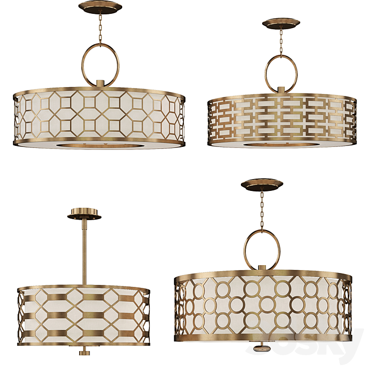 Allegretto Drum Pendants Light 3DS Max Model - thumbnail 1