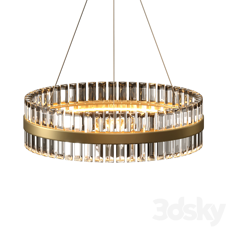 ALLIE MULTI-TIERED CASCADING GOLD CRYSTAL CHANDELIER 3DS Max Model - thumbnail 1