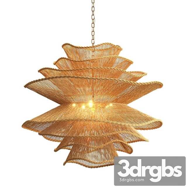 Alondra Chandelier Large Rattan 3dsmax Download - thumbnail 1