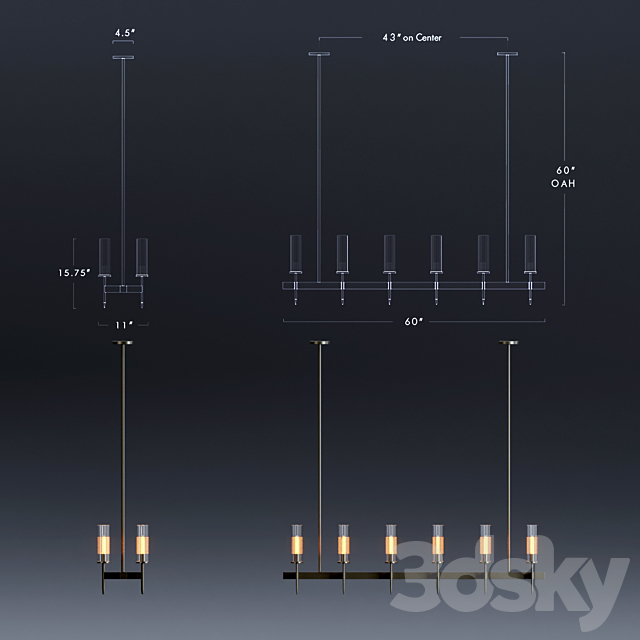 Alouette Chandelier 3DSMax File - thumbnail 3