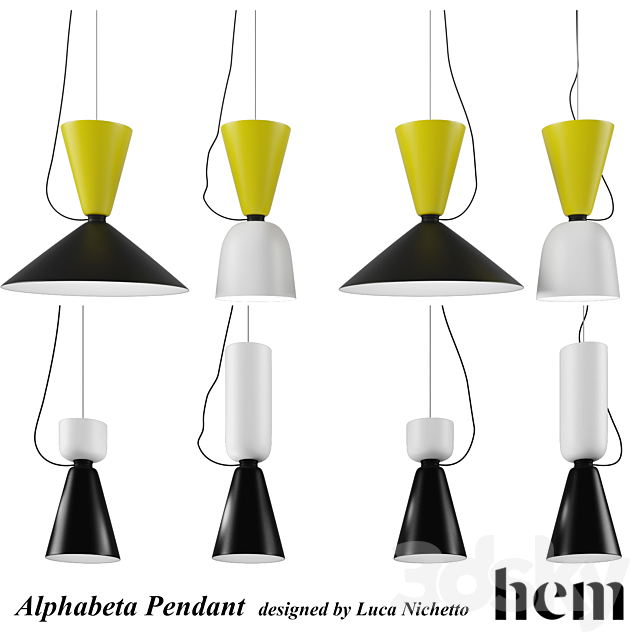 Alphabeta pendant – designed by Luca Nichetto 3DSMax File - thumbnail 2