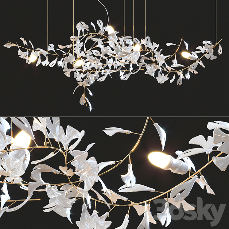 Andreea Braescu Ginkgo Chandelier 3DS Max Model - thumbnail 1