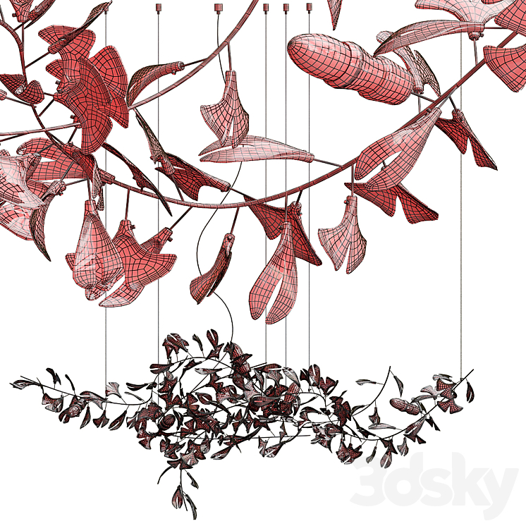 Andreea Braescu Ginkgo Chandelier 3DS Max Model - thumbnail 2