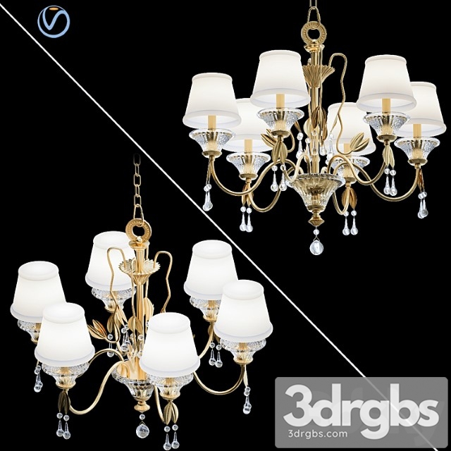 Antique gold chandeliers 3dsmax Download - thumbnail 1