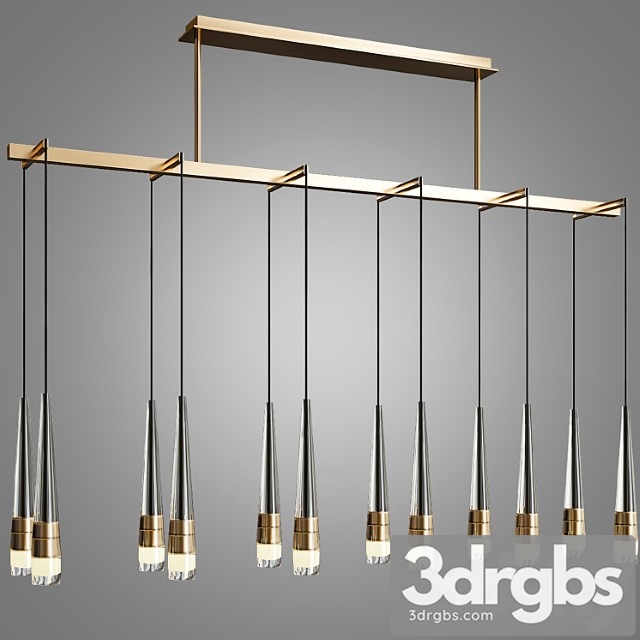 Apollinaire Linear Chandelier 2 3dsmax Download - thumbnail 1