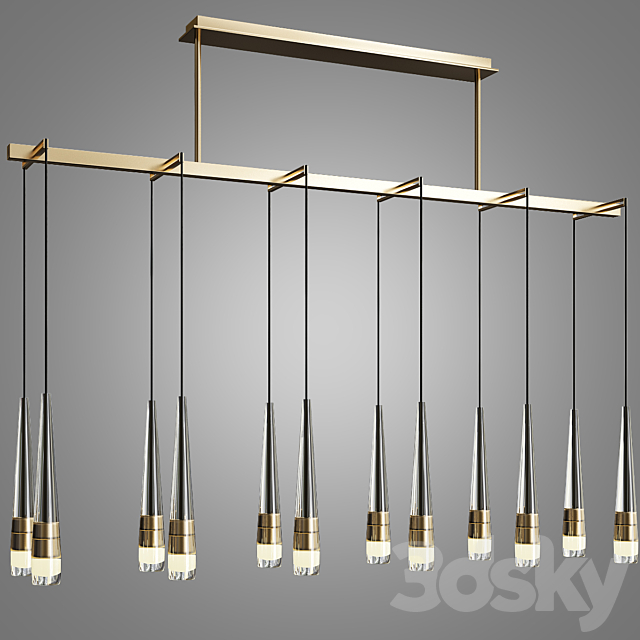 Apollinaire Linear Chandelier 3DSMax File - thumbnail 1