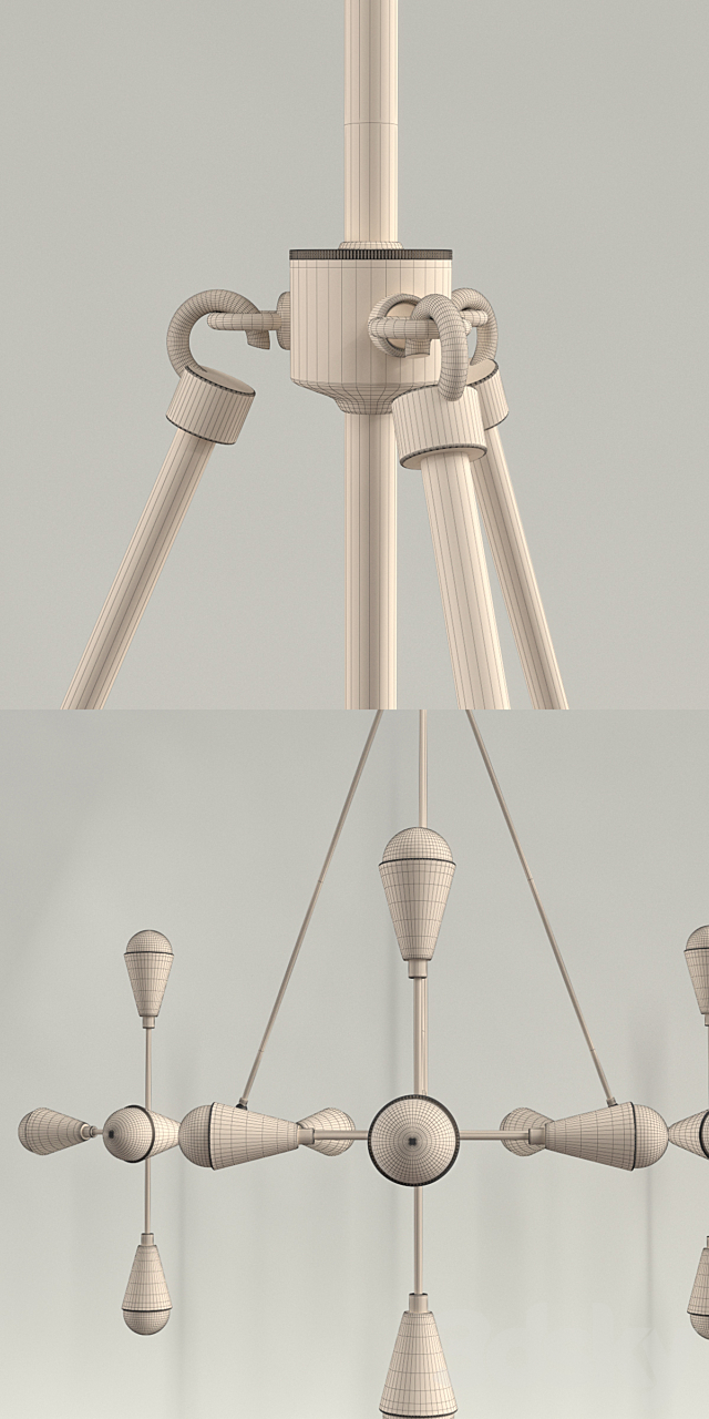 Apparatus Triad Lamp 3DS Max Model - thumbnail 3