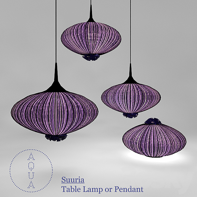 Aqua Creations Suuria Table Lamp or Pendant 3ds Max - thumbnail 1