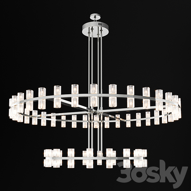 ARCACHON ROUND 2-TIER CHANDELIER 3DS Max Model - thumbnail 3