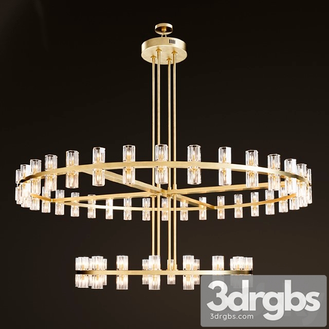 Arcachon Round 2 Tier Chandelier 3dsmax Download - thumbnail 1