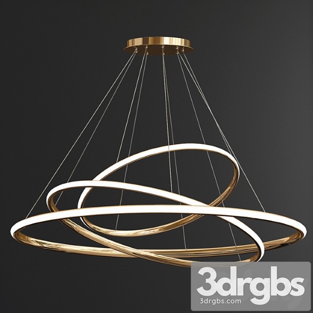 Aro Cluster Ring Chandelier 3dsmax Download - thumbnail 1