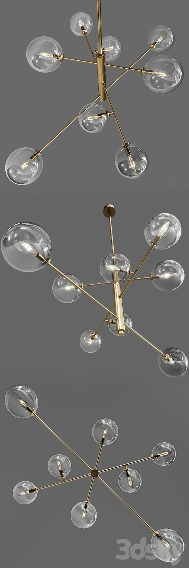 Aromas Atom 8L pendant lamp 3DSMax File - thumbnail 2