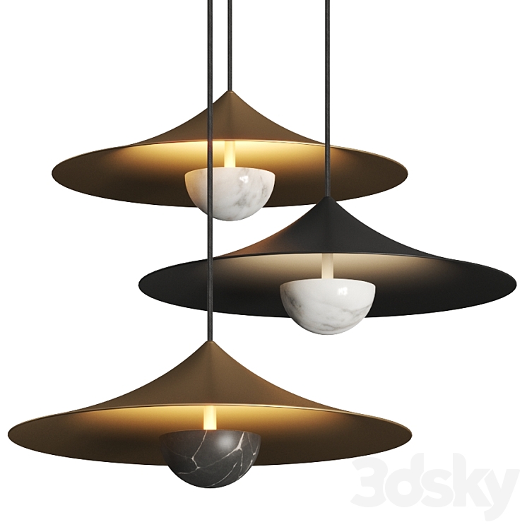 Aromas del Campo Hat Pendant Lamp 3DS Max Model - thumbnail 1