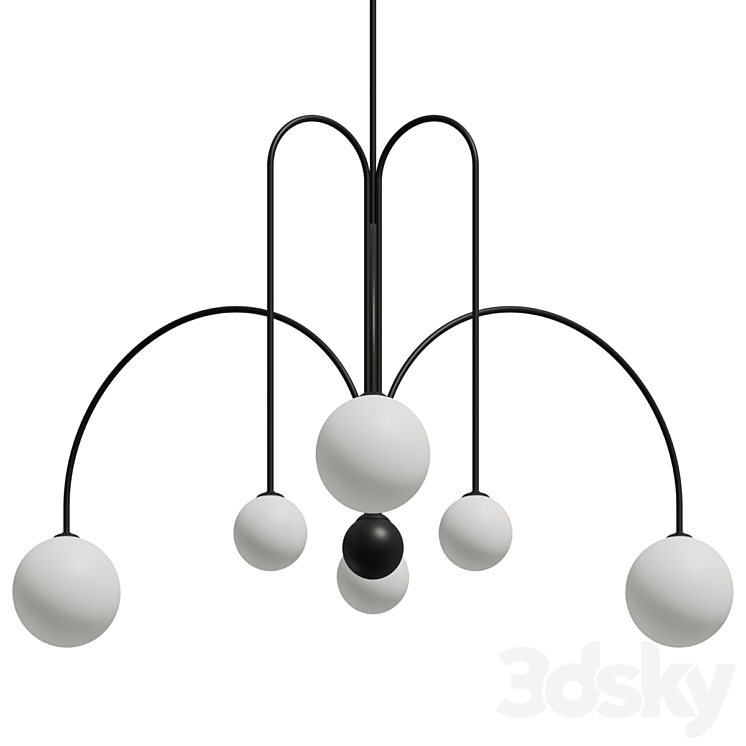 Artcraft Comet Chandelier Pendant Lamp 3DS Max Model - thumbnail 1