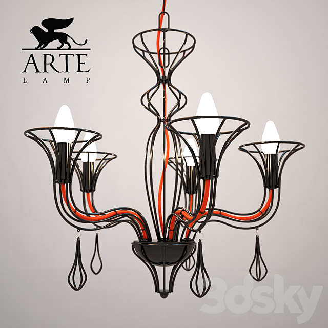 Arte lamp A3225LM-5BK 3DSMax File - thumbnail 1