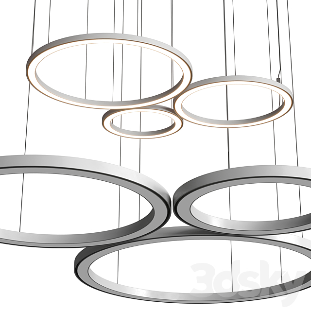 Artemide Ripple Cluster Pendant Lamps 3DSMax File - thumbnail 1