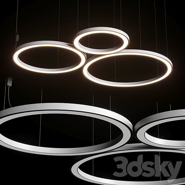 Artemide Ripple Cluster Pendant Lamps 3DSMax File - thumbnail 2