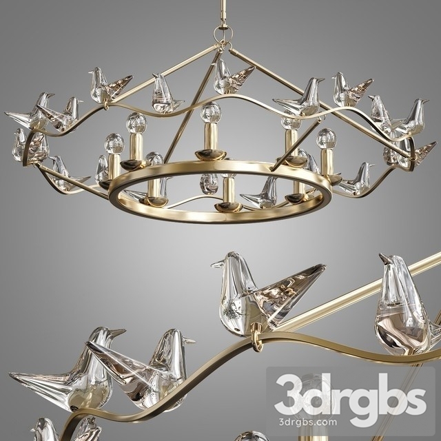 Arteriors Dove Chandelier 3dsmax Download - thumbnail 1